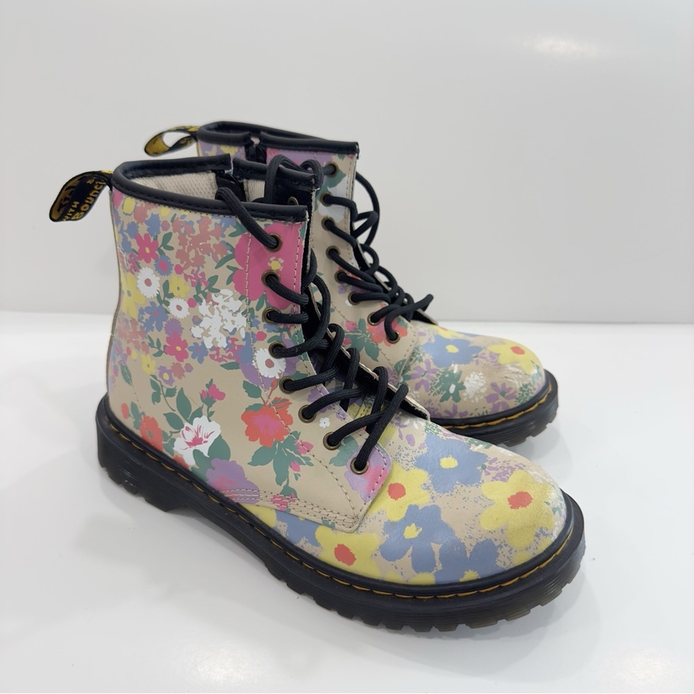 Dr Martens 1460 Floral Mash Big Kids Ankle Boots